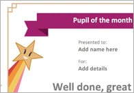 Pupil Of The Week / Month Certificate