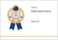 Editable Space Themed Certificate