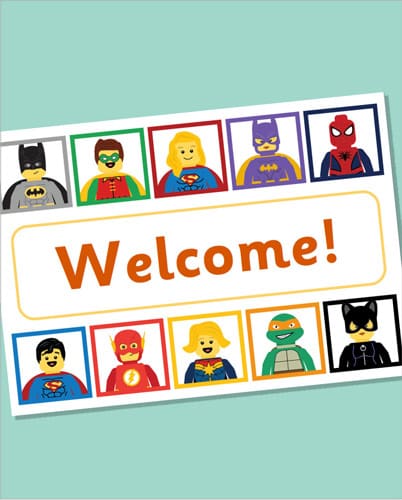 Editable Superhero Welcome Poster