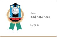Editable Train Themed Certificate