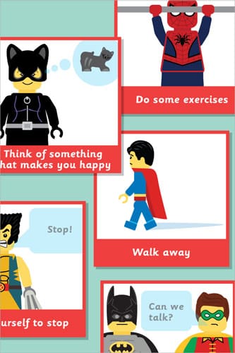 Superhero Anger Management Bee Bot Cards