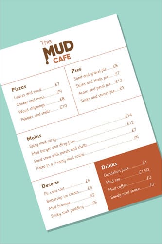 Mud Cafe Menu