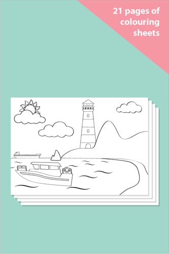 Summer Themed Colouring In Sheets - Mindfulness Resource