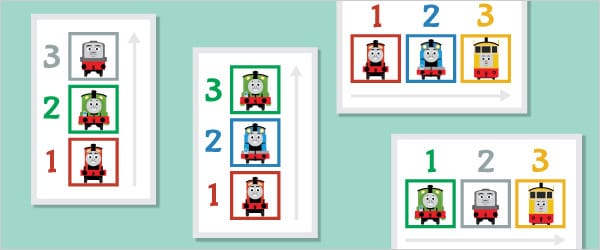 Train Themed Colour Sequencing Game