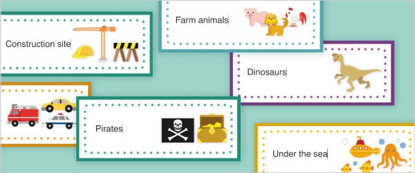 Editable 'Small World Box' Classroom Signs / Labels