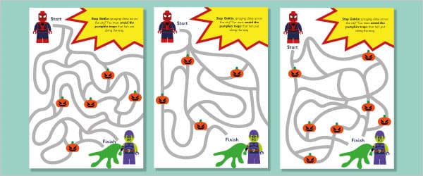 Superhero Maze Puzzles