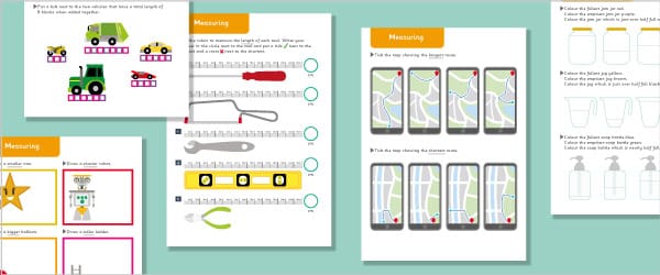 KS1 Measuring Maths Worksheets