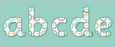 Clock Display Letters & Numbers - Printable Early Years Resources (EYFS ...