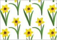 Daffodil Printable A4 Repeat Pattern