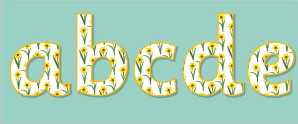 Daffodil Letters & Numbers - Spring Classroom Decoration