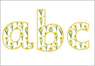 Daffodil Letters & Numbers – Spring Classroom Decoration