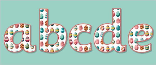 Easter Egg Letters & Numbers