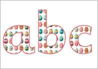 Easter Egg Themed Printable Letters & Numbers