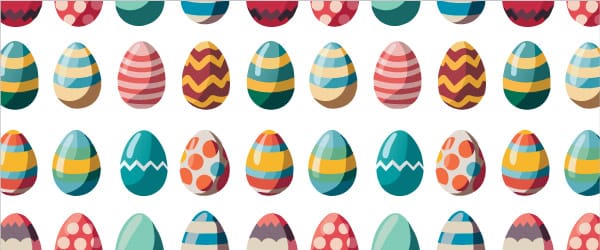 Easter Egg A4 Printable Repeating Pattern