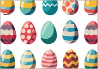 Easter Egg A4 Printable Repeating Pattern
