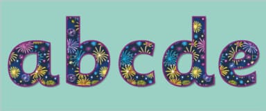 Printable Firework Display Letters & Numbers - Printable Early Years ...