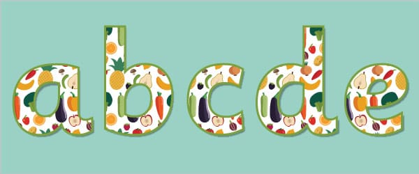 Fruit & Vegetable Display Letters & Numbers