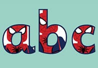Spidermn Classroom Display Letters & Numbers