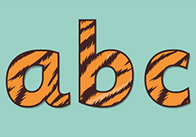 Tiger Stripe Letters & Numbers