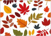 Printable Autumn Leaves Repeating Pattern