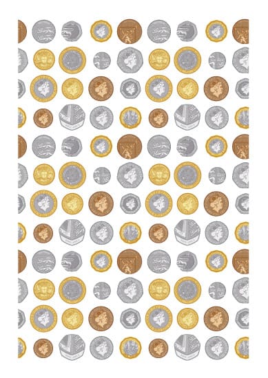 Printable Coin Repeating Pattern