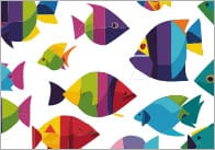 Fish A4 Repeating Pattern