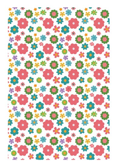 Printable Flower Repeating Pattern