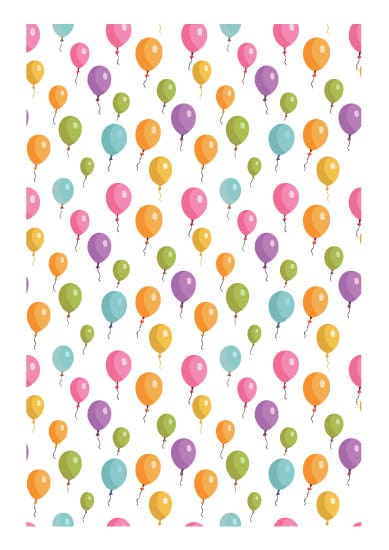 Party Balloon Printable Repeating Pattern