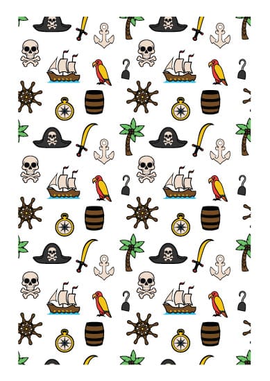 Printable Pirate Repeating Pattern