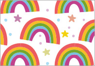 Rainbow & Stars Repeating Pattern