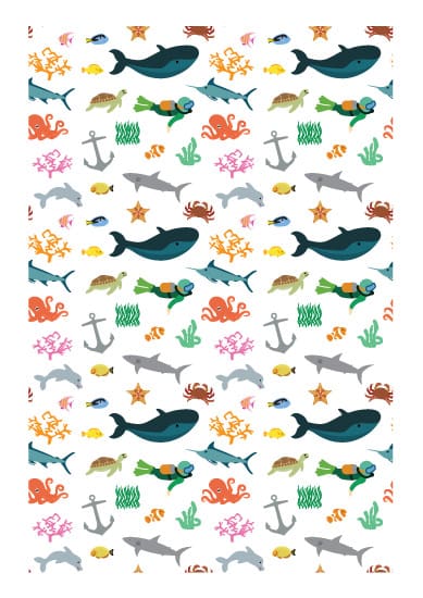 Under The Sea Repeating Pattern