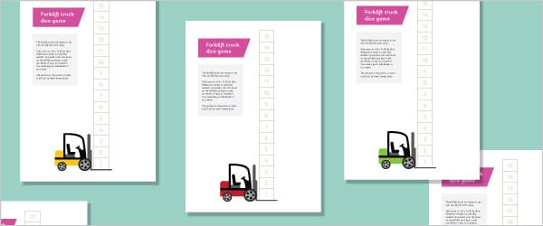 Forklift Truck Maths Dice Game