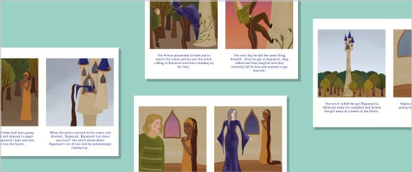 Rapunzel Illustrated Printable Story