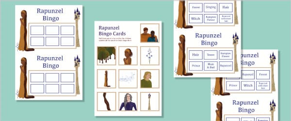 Rapunzel Printable Bingo Game