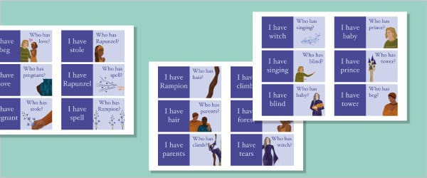 Rapunzel Story Loop Cards