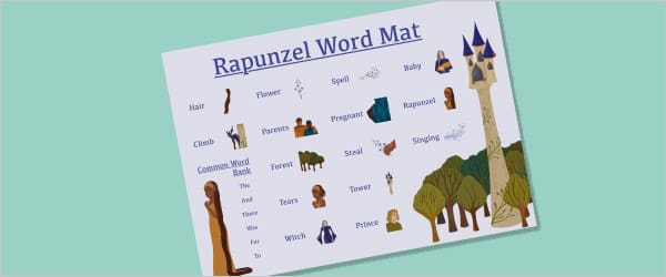 Rapunzel Word Mat