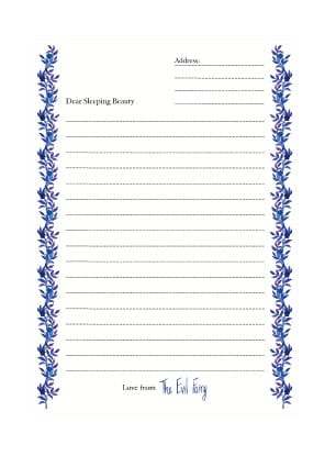 Sleeping Beauty Evil Fairy Sorry Letter Template