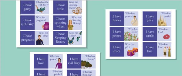 Sleeping Beauty Story Loop Cards