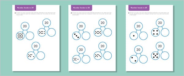 Domino Number Bonds To 20 Worksheets