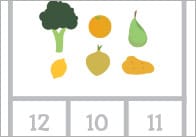 Fruit And Vegetables Count And Peg Activity (1-20)