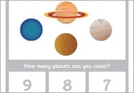 Planets Count & Peg Activity (Numbers 1-10)