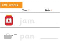 CVC, CCVC & CVCC Writing Worksheets