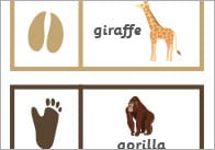 Zoo Animal Footprint Labels