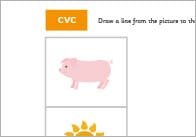 CVC Matching Worksheets