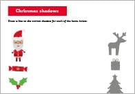 Christmas Shadow Matching Activity