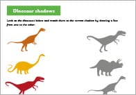 Dinosaur Shadow Matching Activity