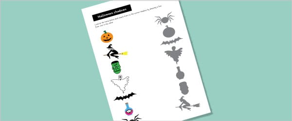 Halloween Shadow Matching Activity