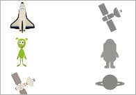 Space Shadow Matching Activity