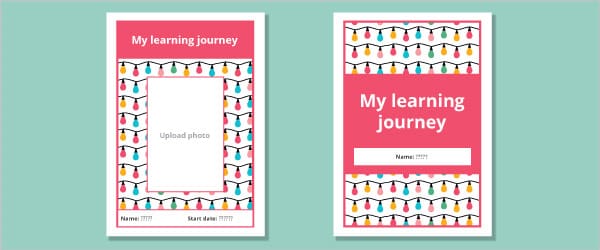 Editable Learning Journey Cover - Party Lights Design