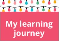 Editable Learning Journey Cover – Party Lights Design